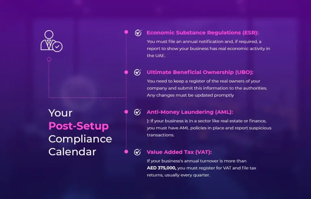 Infographic - Post-Setup Compliance Calendar